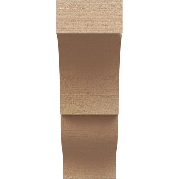 4in. W X 8in. D X 12in. H Series 2 Asheboro Rough Cedar Woodgrain TimberThane Corbel, Primed Tan